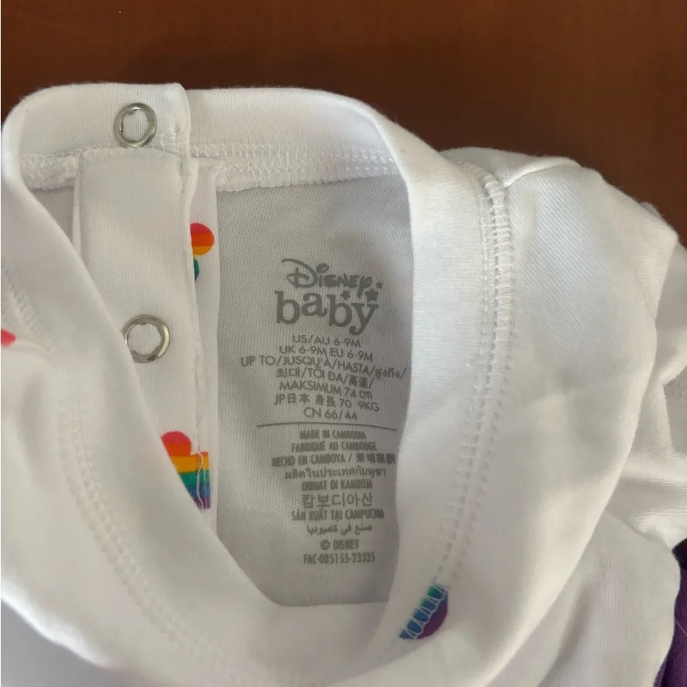 Disney Pride Collection Diaper Cover Set - White and Purple